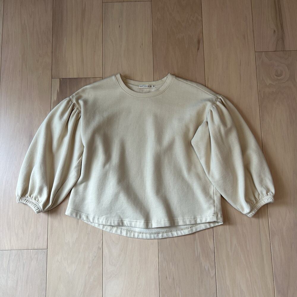 Marine Layer Jace Puff Sleeve Sweatshirt Women’s XS